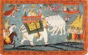 unknow artist, Celestial Procession with Indra Riding His Elephant
